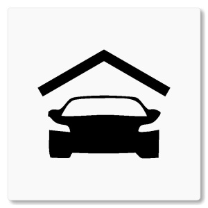 Garage, 118x118mm, bílá, Nevada